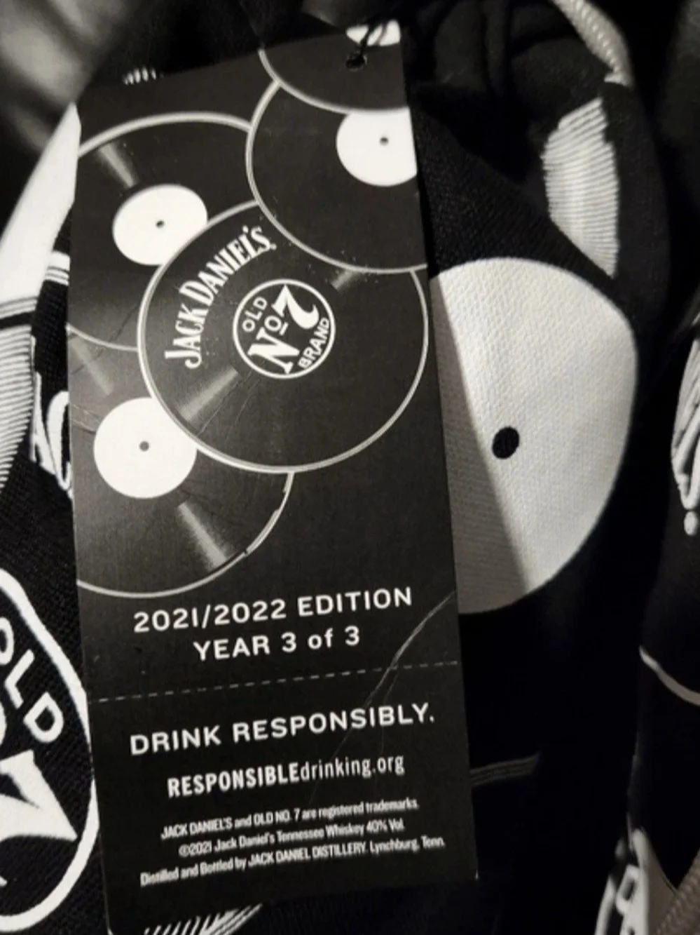 Jack Daniel's Limited Edition Series Rock N Roll Canvas Drawstring Bag Set Of 3